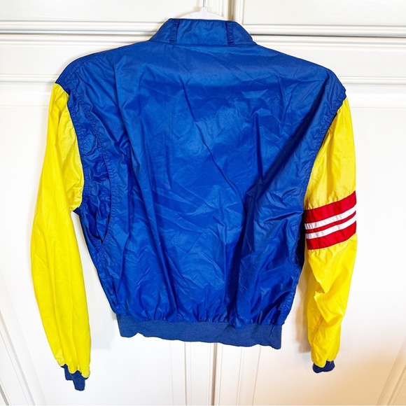 Vintage 90s Polo Ralph Lauren Color Block Jacket Blue Yellow Rare Y2K Logo Nylon - Picture 6 of 12
